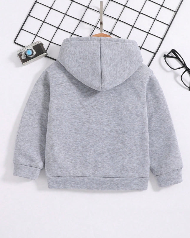 Long sleeve boys’ hoodie with letter pattern

Stylish grey hoodie for young boys

Comfortable kids polyester hoodie