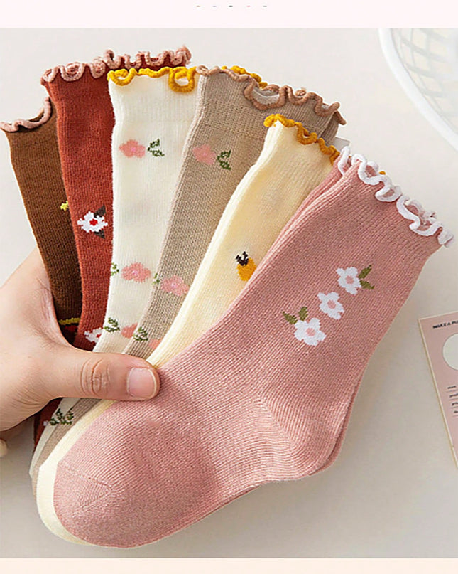 Colorful Rabbit Jacquard Kids’ Socks – Front view

Boys and Girls Cute Rabbit Socks – Close-up design

Breathable Soft Kids’ Socks – Side view