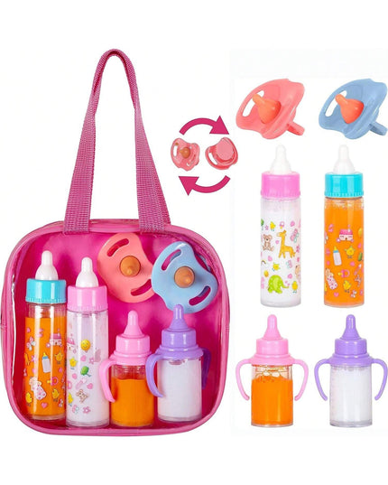 kids feeding bottle role play toy set

6-piece pretend baby feeding accessories

creative role play toy for kids