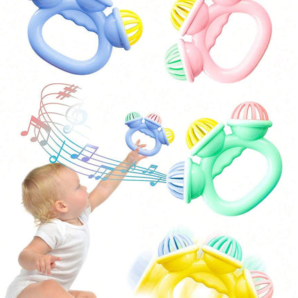 Cute baby hand cranked bell toy in macaron colors

Educational sound toy for toddlers and infants

Baby sensory bell toy for color and sound learning

Safe ABS baby toy with hand crank design

Montessori-inspired learning toy for babies
