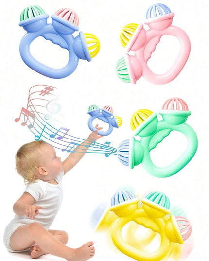 Cute baby hand cranked bell toy in macaron colors

Educational sound toy for toddlers and infants

Baby sensory bell toy for color and sound learning

Safe ABS baby toy with hand crank design

Montessori-inspired learning toy for babies