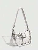 White Y2K-inspired crossbody bag for girls

Trendy geometric pattern teen shoulder bag