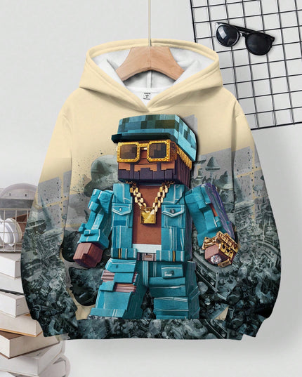 Streetwear style robot hoodie for kids
