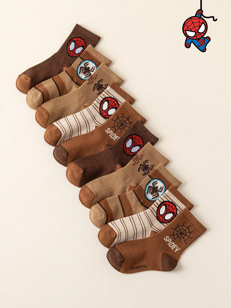 Marvel Spider-Man kids socks multicolor cartoon design

Boys and girls Spider-Man themed stretch socks

Close-up of rib-knit Marvel kids socks fabric