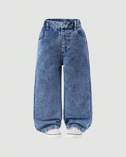 Trendy wide leg jeans for kids streetwear

Mid-waist girls jeans for everyday outfits
