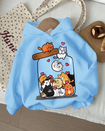 Cute cartoon kitten hoodie for girls

Multicolor girls winter hooded pullover