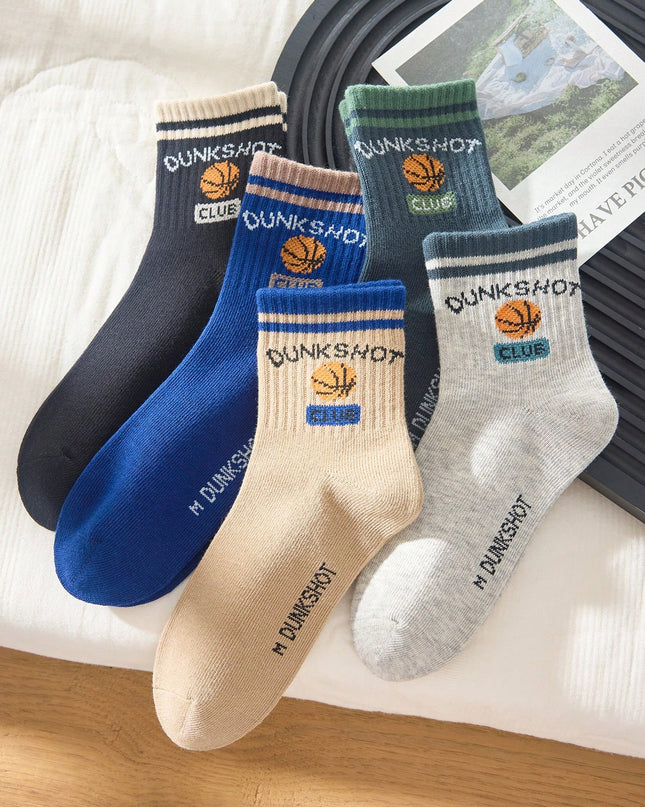 Boys versatile mid-calf socks with striped pattern

Soft stretch kids socks for everyday wear

Comfortable polyester boys socks for school